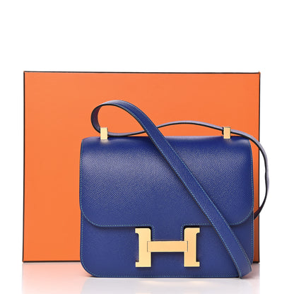 Hermes Epsom Horseshoe Constance 24 Bleu Electric Bleu Paon 25 of 25