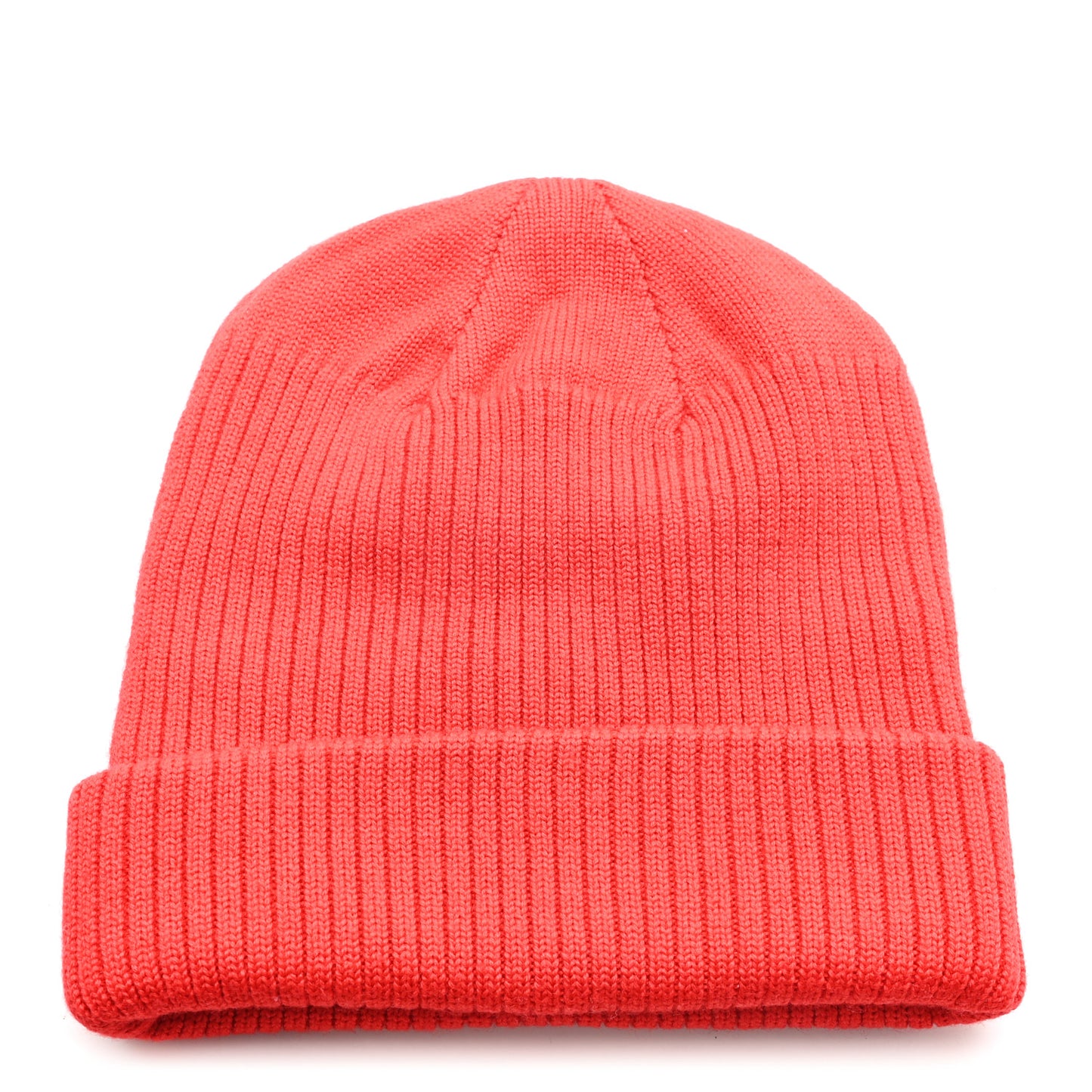 Wool Knit Logo Beanie Hat L Bright Red