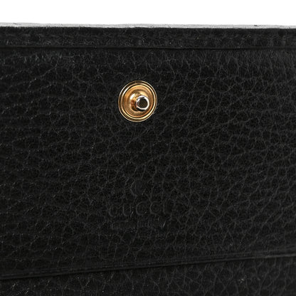 Gucci Pebbled Calfskin GG Marmont Card Case Black 11 of 14