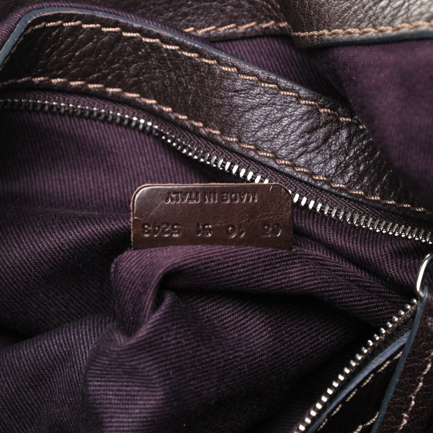 Calfskin Paddington Hobo Dark Brown