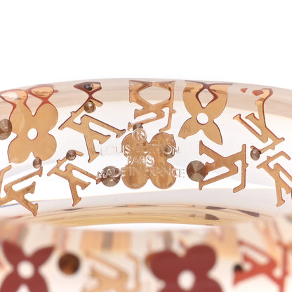 Louis Vuitton Resin Swarovski Small Inclusion GM Bracelet Tangerine 4 of 5