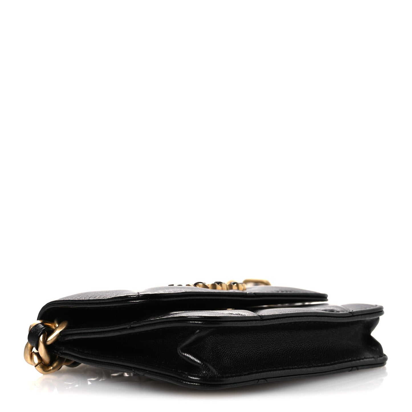 Lambskin Quilted Chanel 19 Flap Belt Bag Black