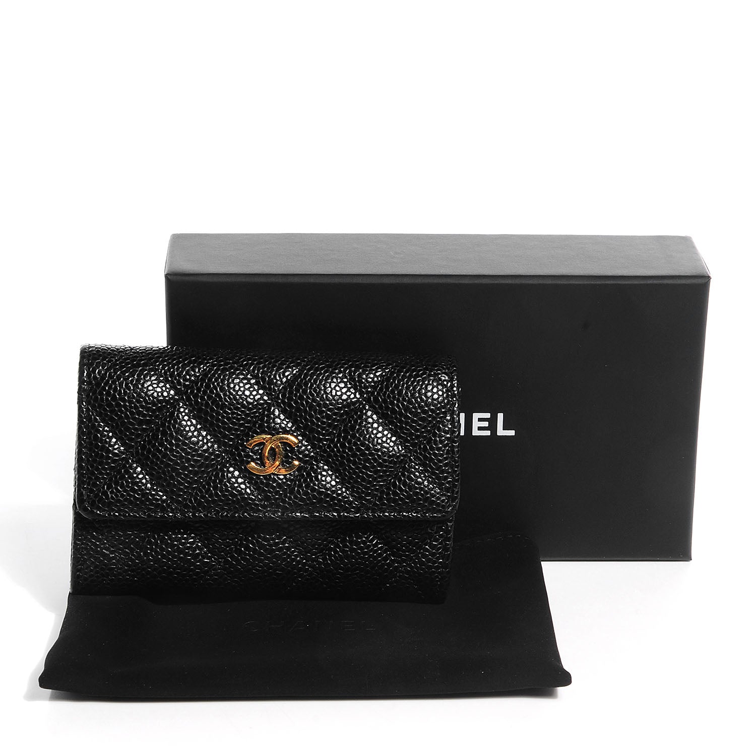 Chanel Caviar Quilted Flap Card Holder Black 5 of 8