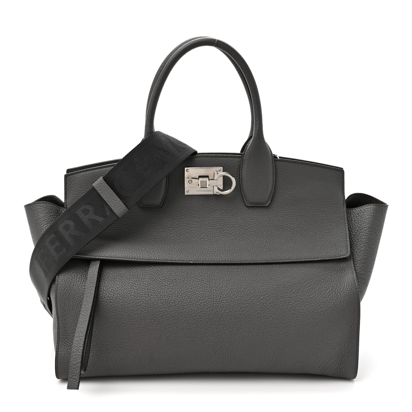 Calfskin Large Studio Soft Bag Grey