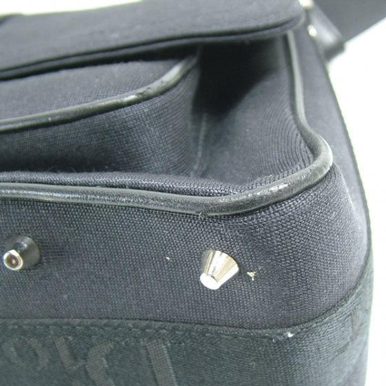 Christian Dior Canvas Shoulder Bag Black 7 of 11