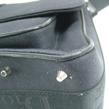 Christian Dior Canvas Shoulder Bag Black 7 of 11