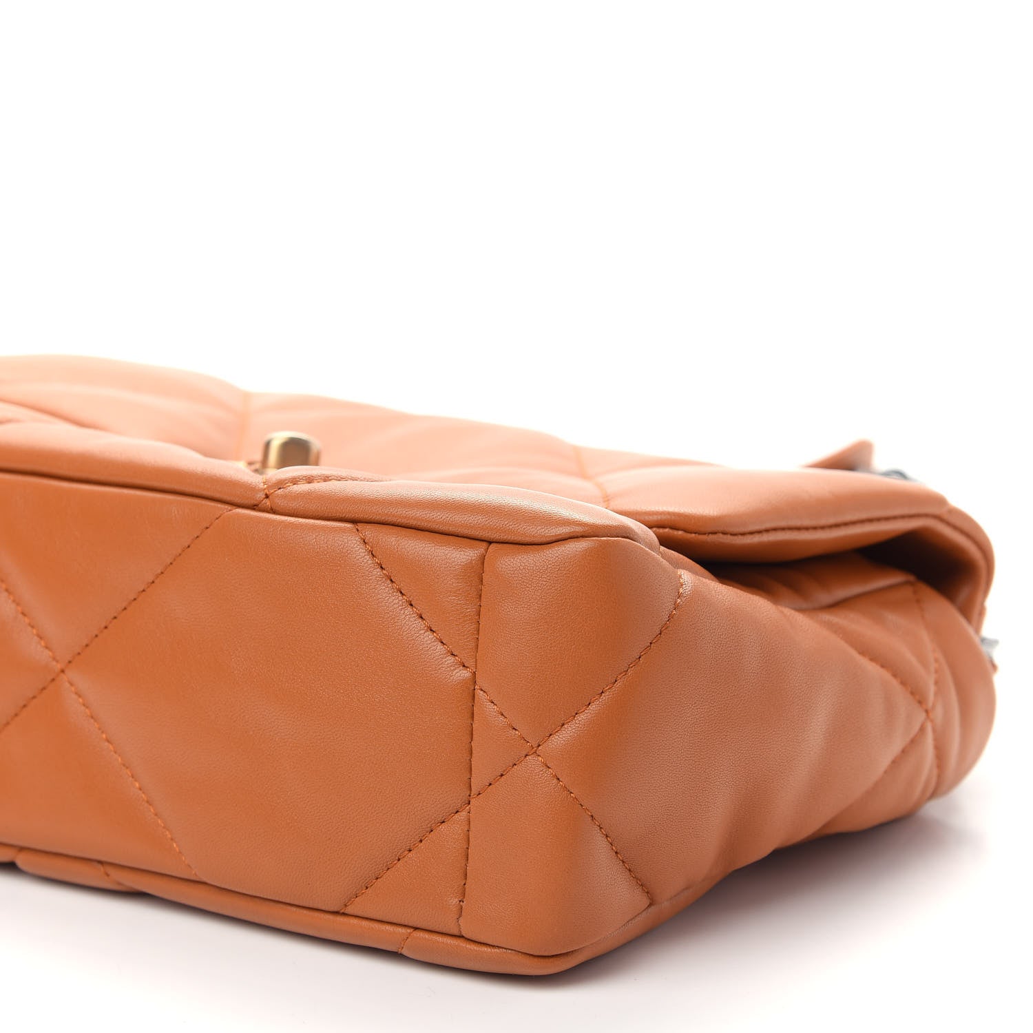 Chanel Lambskin Quilted Medium Chanel 19 Flap Light Brown 8 of 8