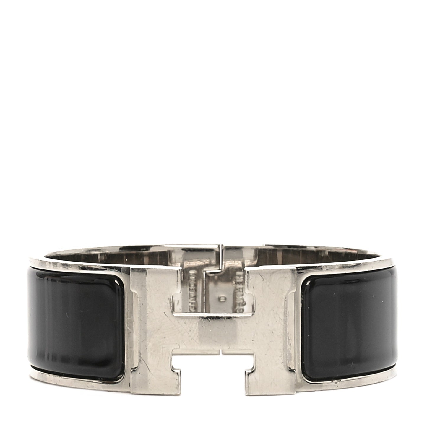Enamel Wide Clic Clac H Bracelet PM Black