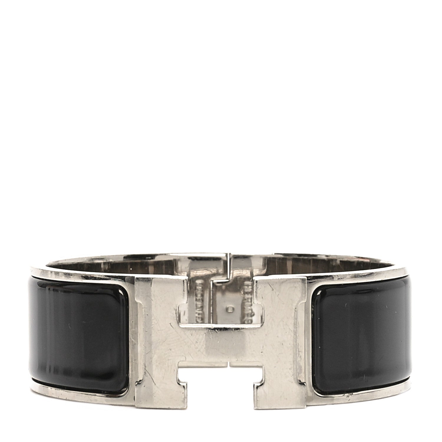 Hermes Enamel Wide Clic Clac H Bracelet PM Black 1 of 4