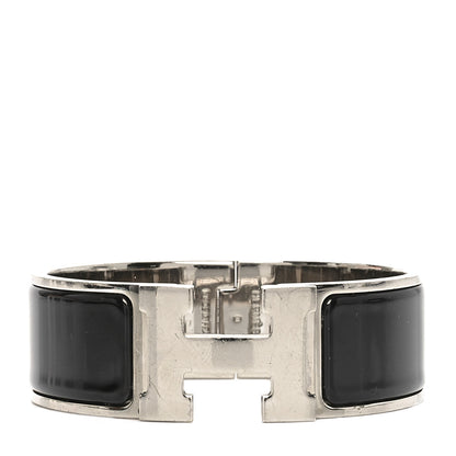 Hermes Enamel Wide Clic Clac H Bracelet PM Black 1 of 4