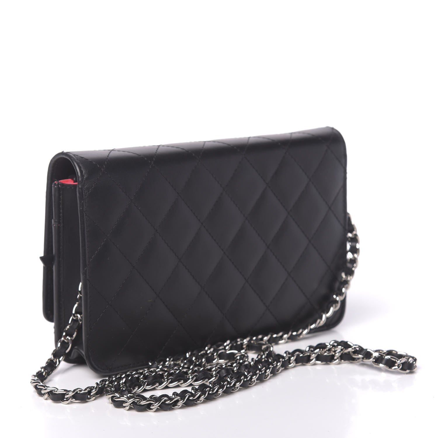 Chanel Calfskin Quilted Cambon Wallet On Chain WOC Black 3 of 23