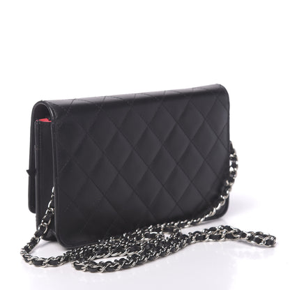 Chanel Calfskin Quilted Cambon Wallet On Chain WOC Black 3 of 23