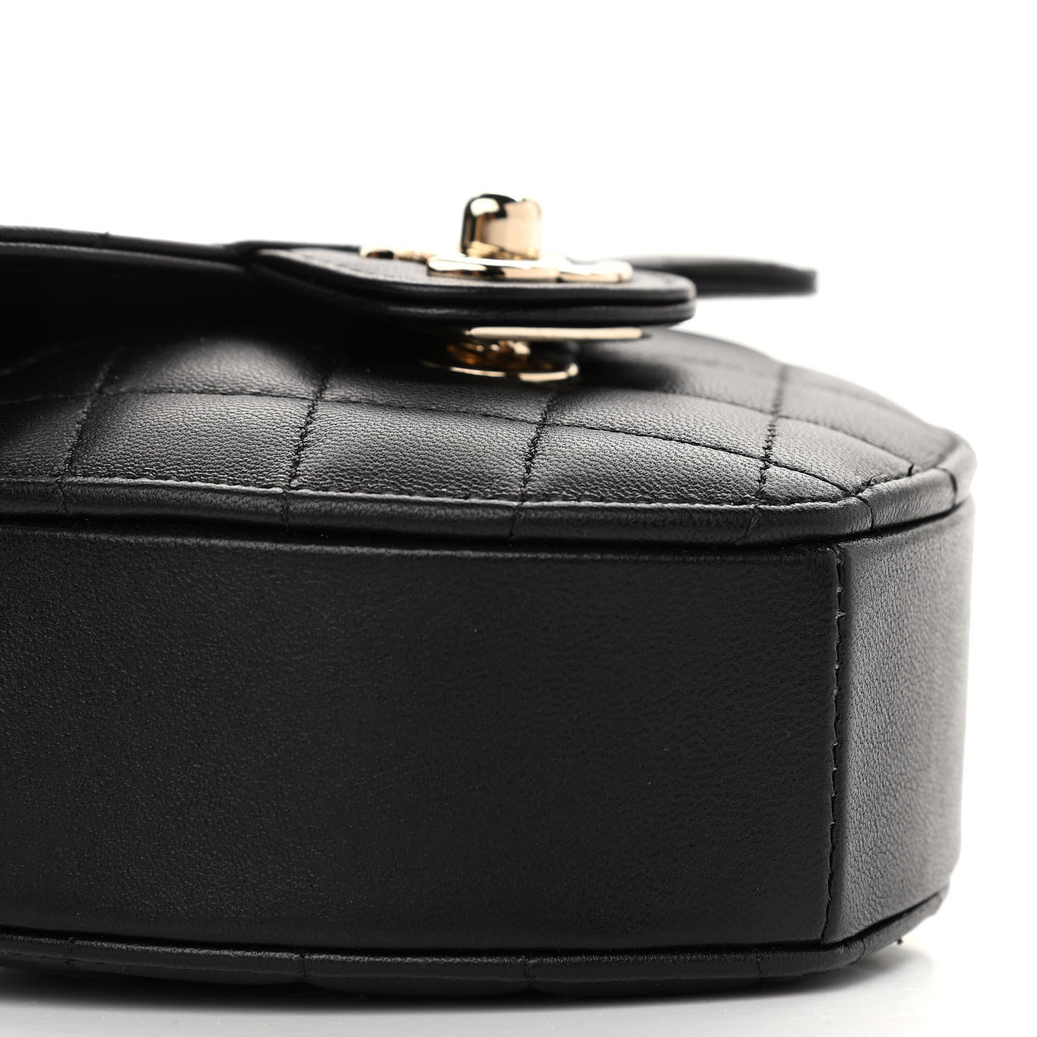 Chanel Lambskin Quilted CC In Love Heart Clutch With Chain Black 9 of 12