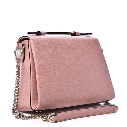 Gucci Dollar Calfskin Interlocking G Top Handle Shoulder Bag Soft Pink 2 of 9
