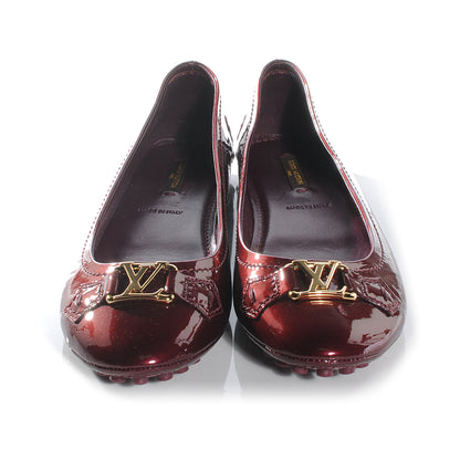 Louis Vuitton Patent Oxford Ballerina Flats 10 Amarante 2 of 7