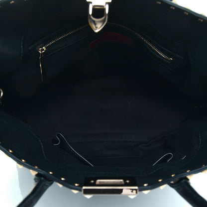 Valentino Garavani Vitello Rockstud Dome Satchel Black 5 of 8