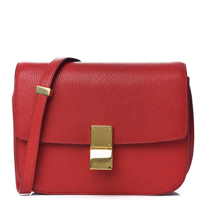 Celine Goatskin Medium Classic Box Flap Bag Carmin 1 of 10