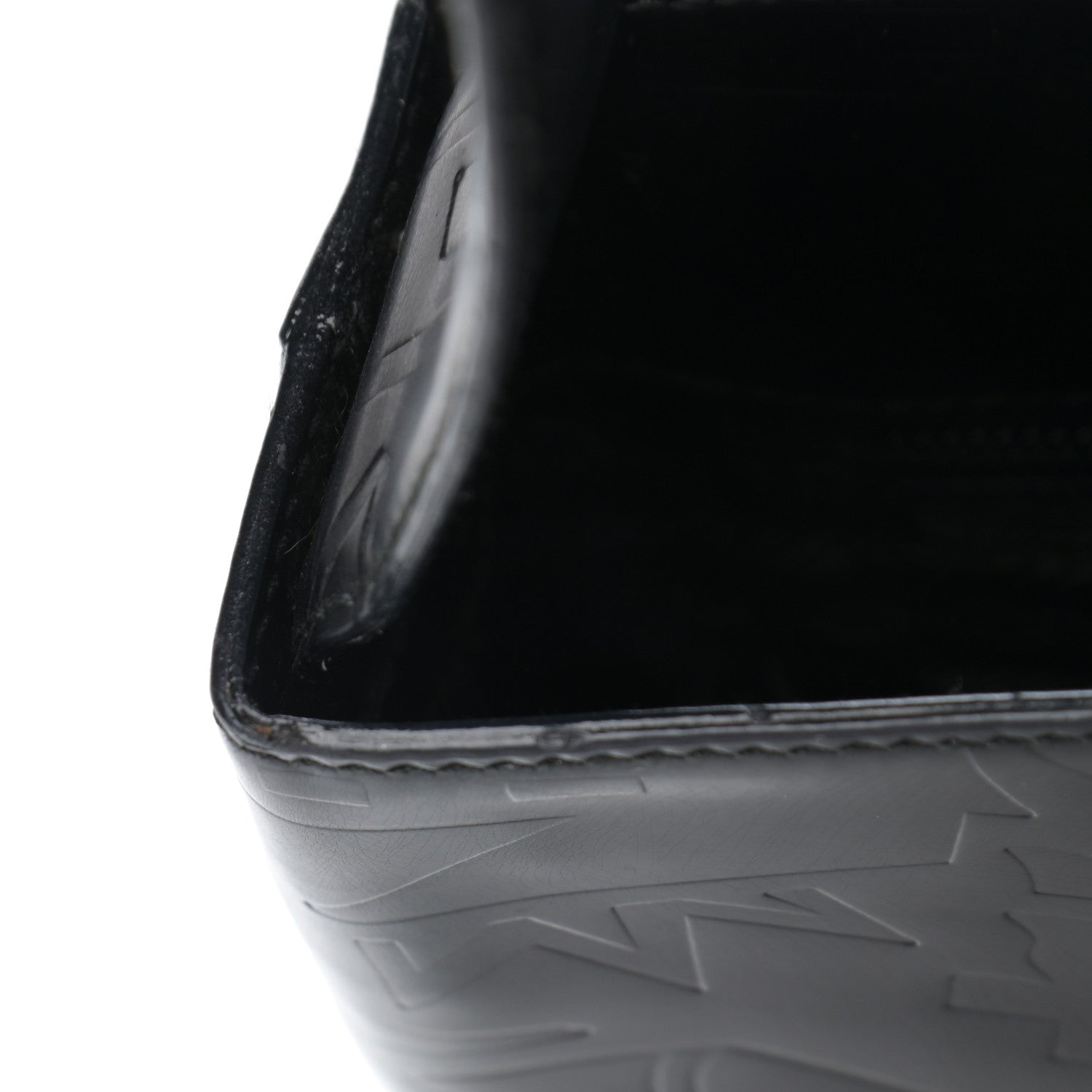 Prada Calfskin Embossed Shoulder Bag Black 10 of 12
