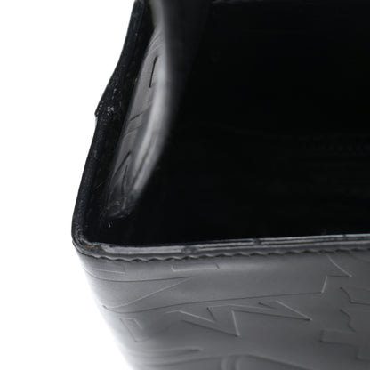Prada Calfskin Embossed Shoulder Bag Black 10 of 12
