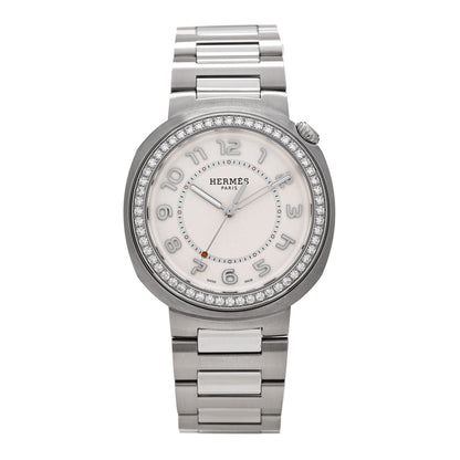 Hermes Stainless Steel Diamond Bezel 36mm Cut Automatic Watch 1 of 5