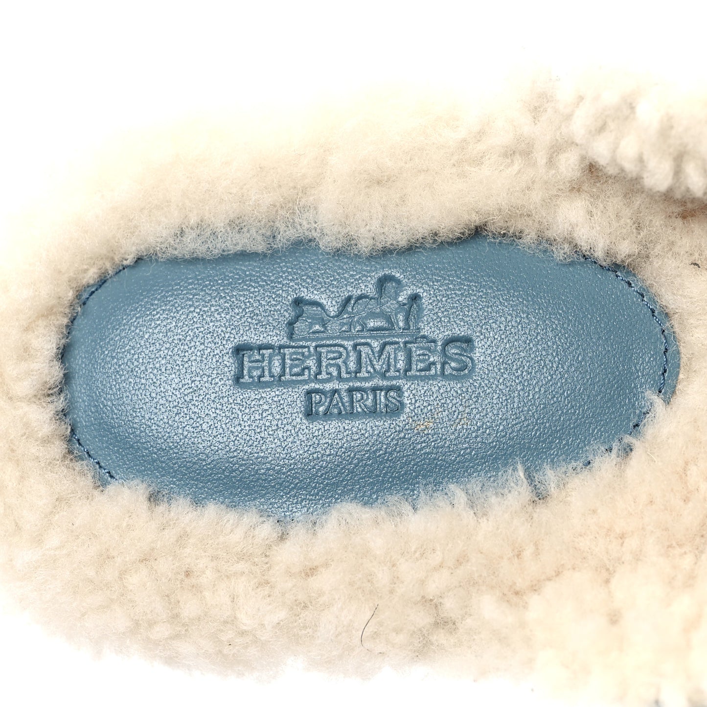 Suede Goatskin Woolskin Carlotta Mules 36 Bleu Pinede