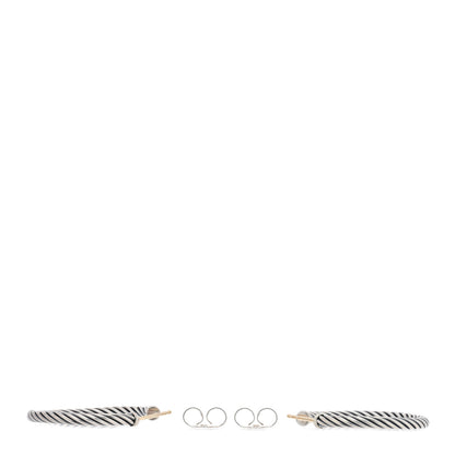 David Yurman Sterling Silver Small Cable Classics Hoop Earrings 3 of 4