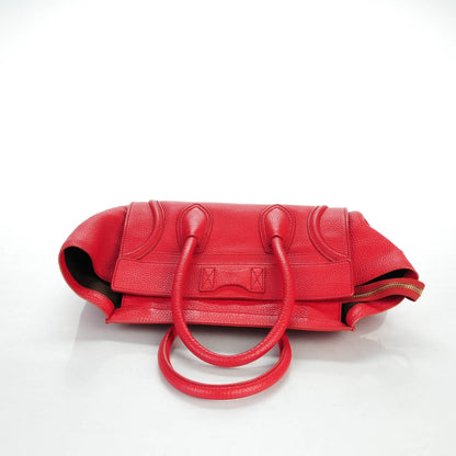 Celine Pebbled Calfskin Mini Luggage Red 9 of 9