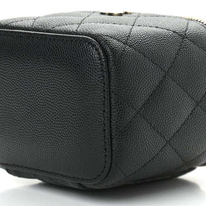 Chanel Caviar Quilted Mini Vanity Case With Chain Black 9 of 9