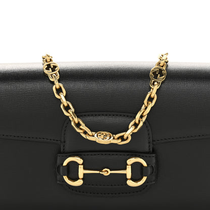Gucci Azalea Calfskin Small Horsebit 1955 Chain Shoulder Bag Black 8 of 13