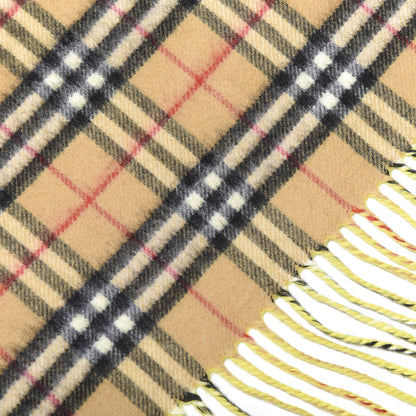 Burberry Cashmere Fluorescent Vintage Check Bandana Scarf Bright Lemon 2 of 3