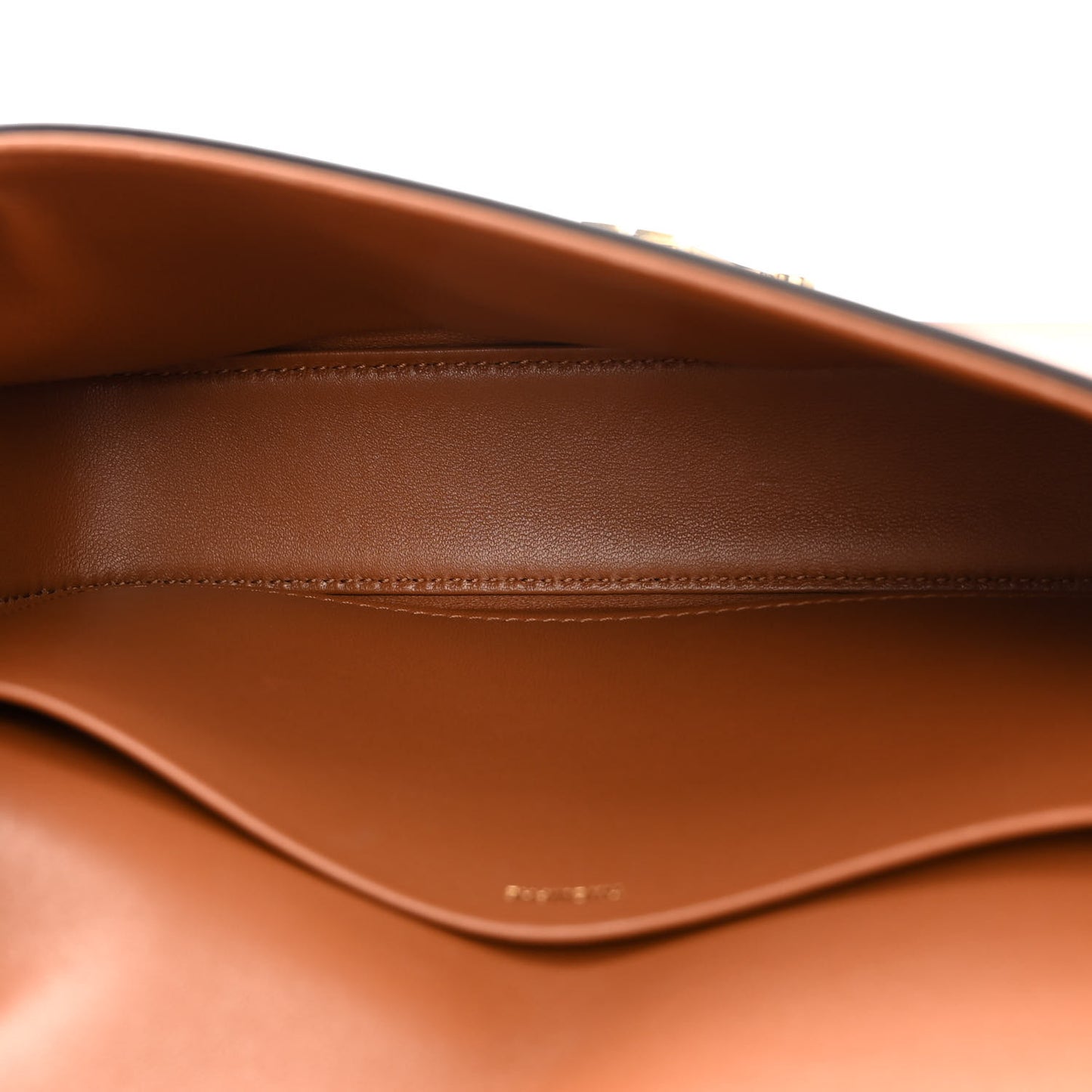 Natural Calfskin Triomphe Shoulder Bag Tan