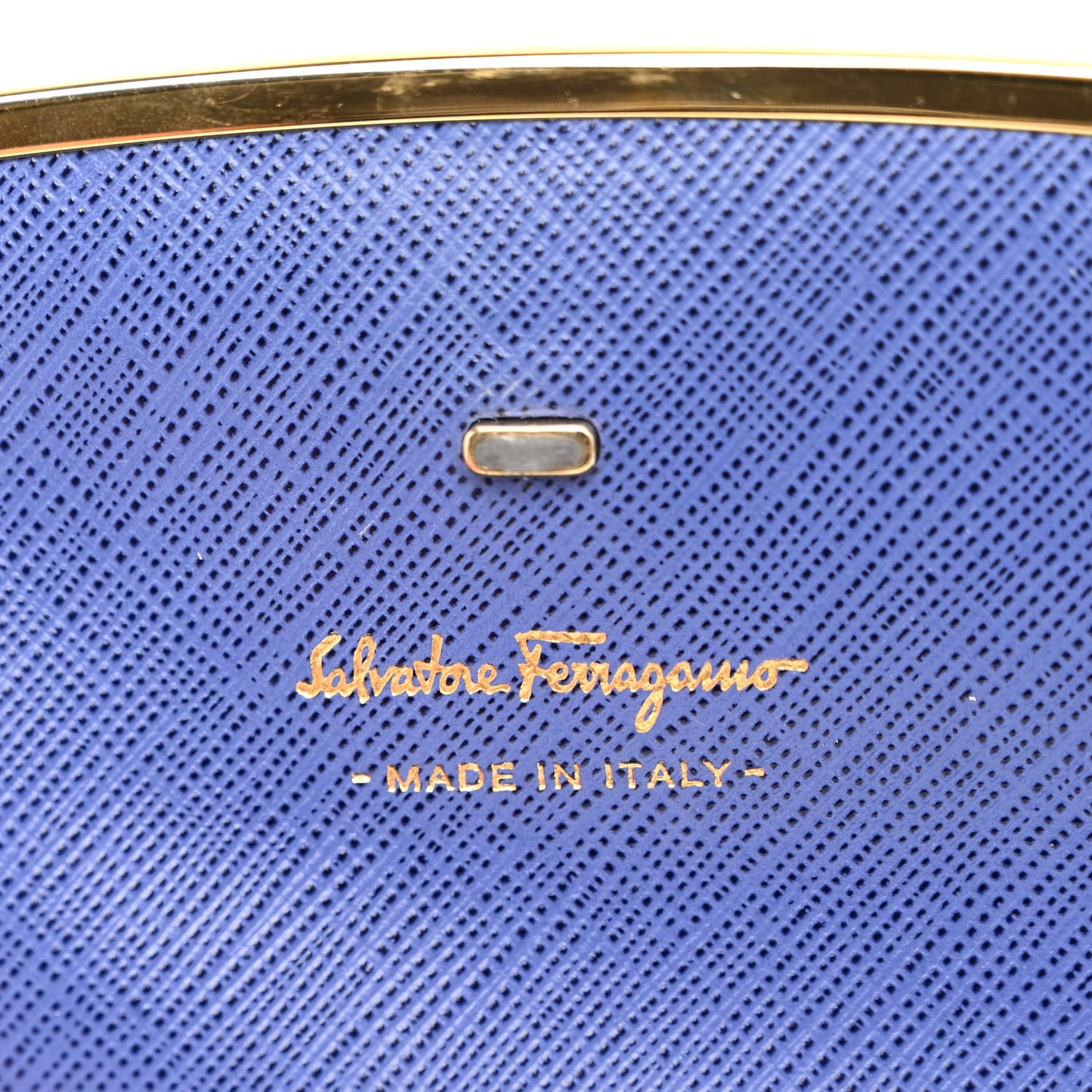 Printed Calfskin Gancini Icona Mini Bag Blue