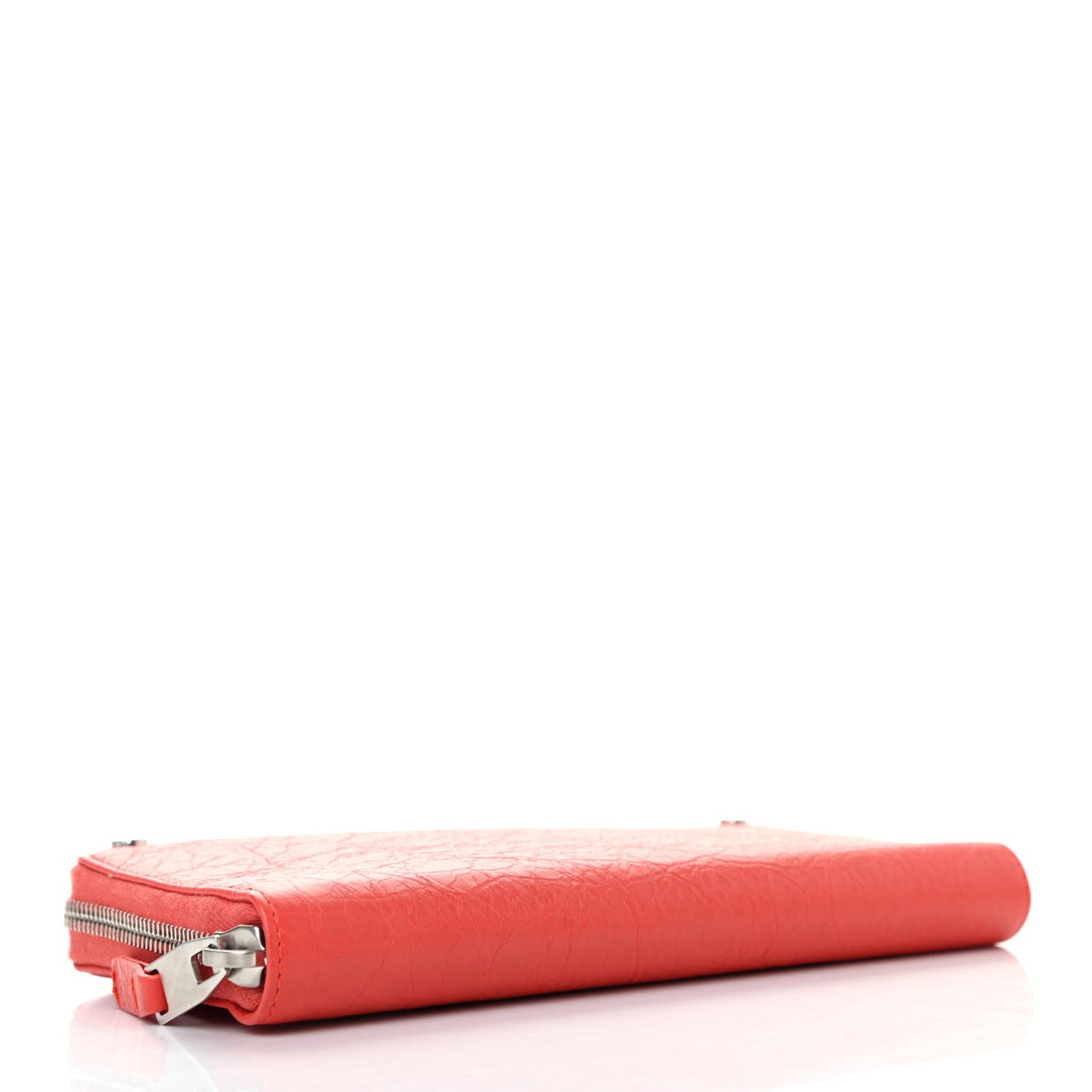 Agneau Arena Nappa Glover Classic Continental Zip Around Wallet Fire Orange