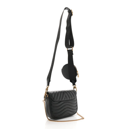 Louis Vuitton Calfskin New Wave Multi Pochette Black 3 of 11