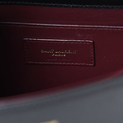 Saint Laurent Grain de Poudre Medium Classic Monogram Cassandra Top Handle Black Rouge Legion 5 of 9