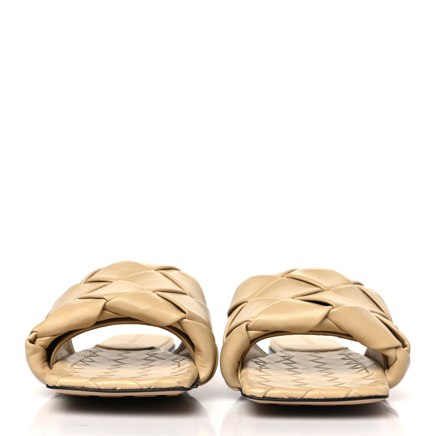 Bottega Veneta Nappa Maxi Intrecciato Lido Flat Sandals 37 Cane Sugar 2 of 8