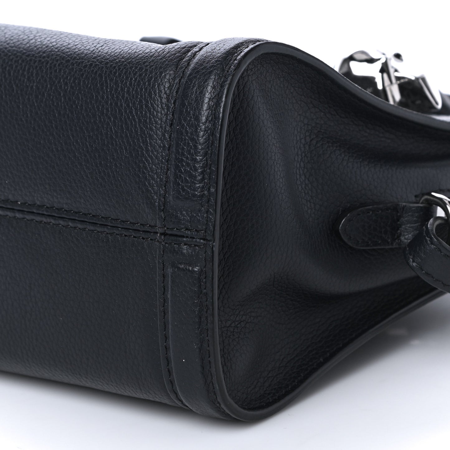 Pebbled Calfskin Mini Padlock Navy
