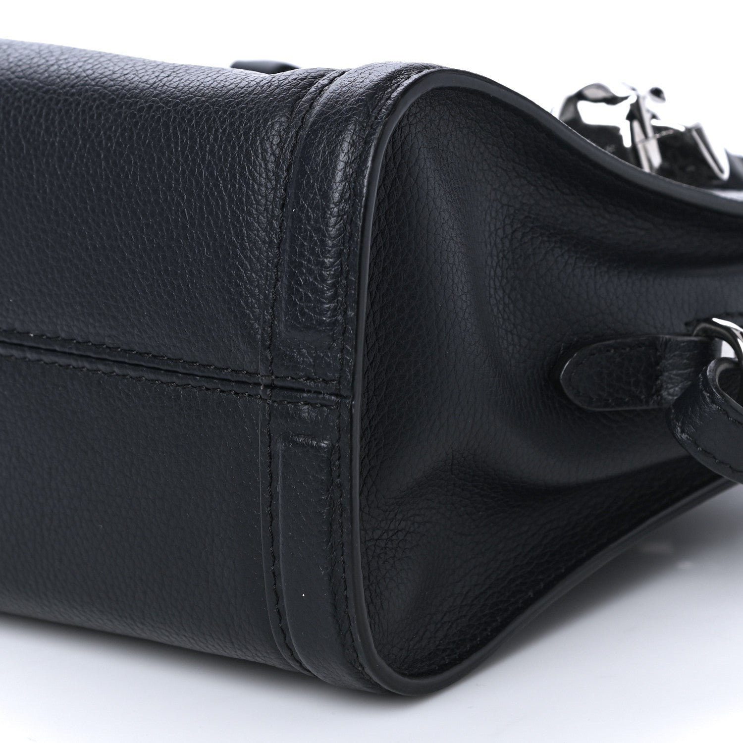 Alexander McQueen Pebbled Calfskin Mini Padlock Navy 11 of 11