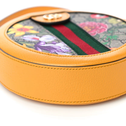 Gucci GG Supreme Monogram Flora Web Mini Ophidia Round Shoulder Bag Beige Multicolor Crop 10 of 11