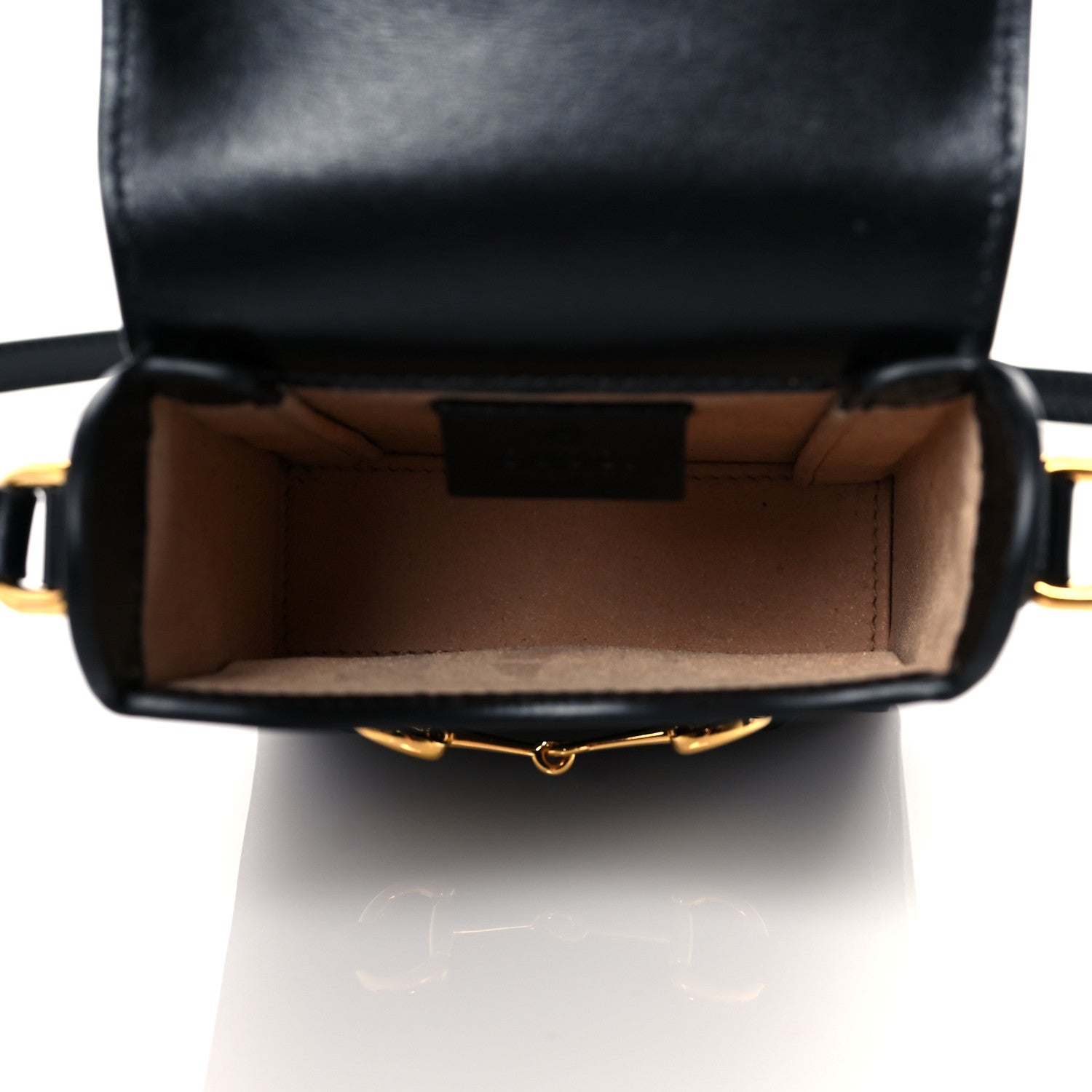 Gucci Boarded Plutone Calfskin Mini Horsebit 1955 Crossbody Bag Black 5 of 11