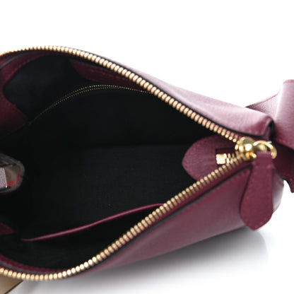Burberry Soft Grain Calfskin House Check Small Helmsley Crossbody Dark Plum 8 of 11