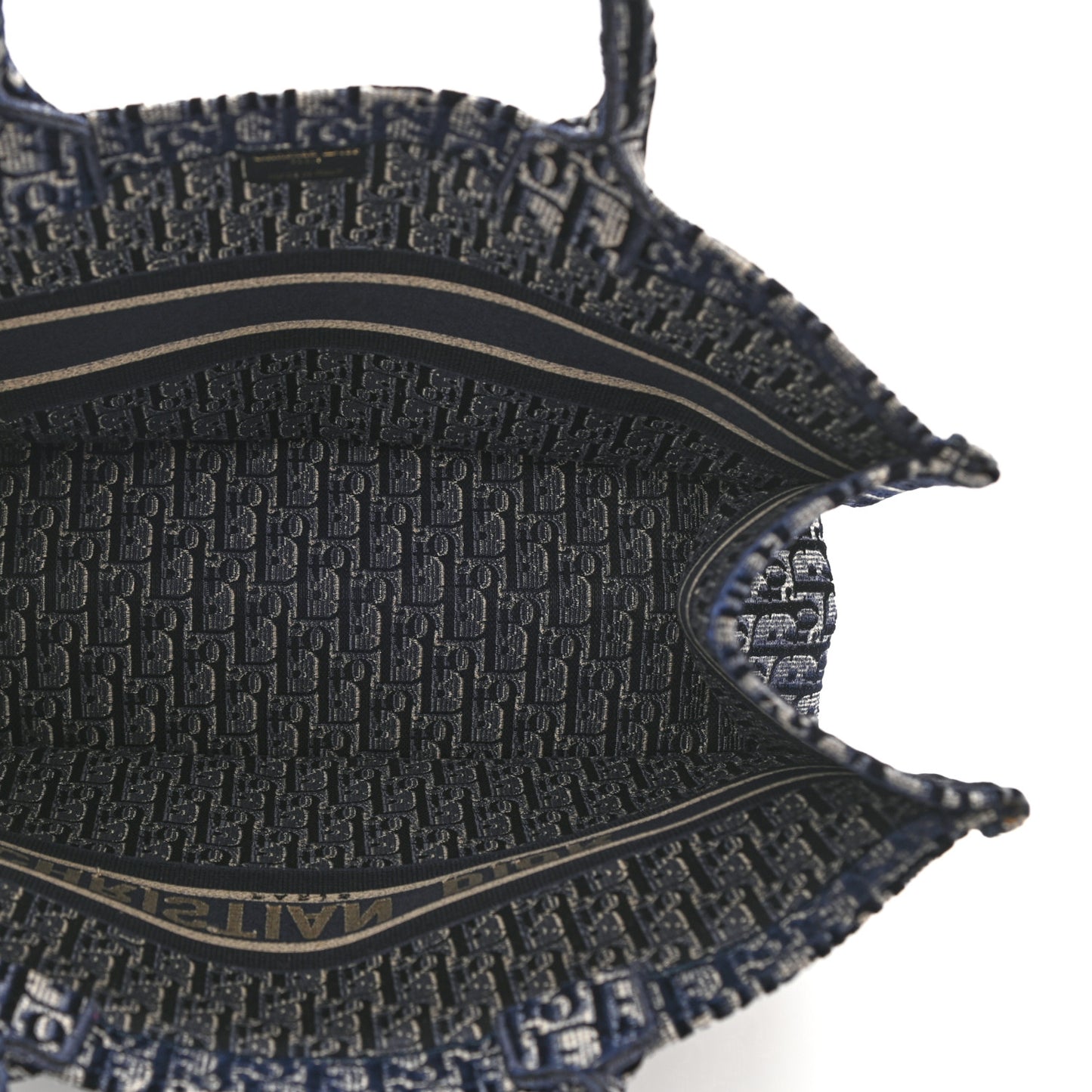 Oblique Velvet Book Tote Blue Multicolor