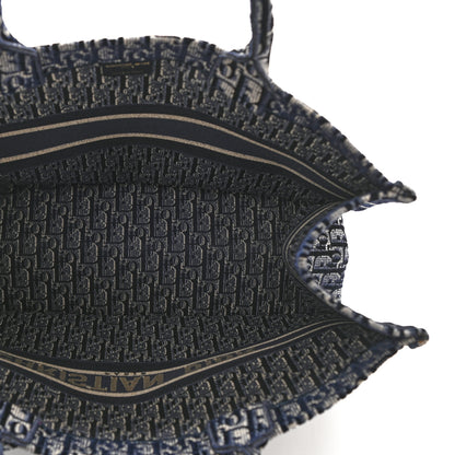 Christian Dior Oblique Velvet Book Tote Blue Multicolor 5 of 9