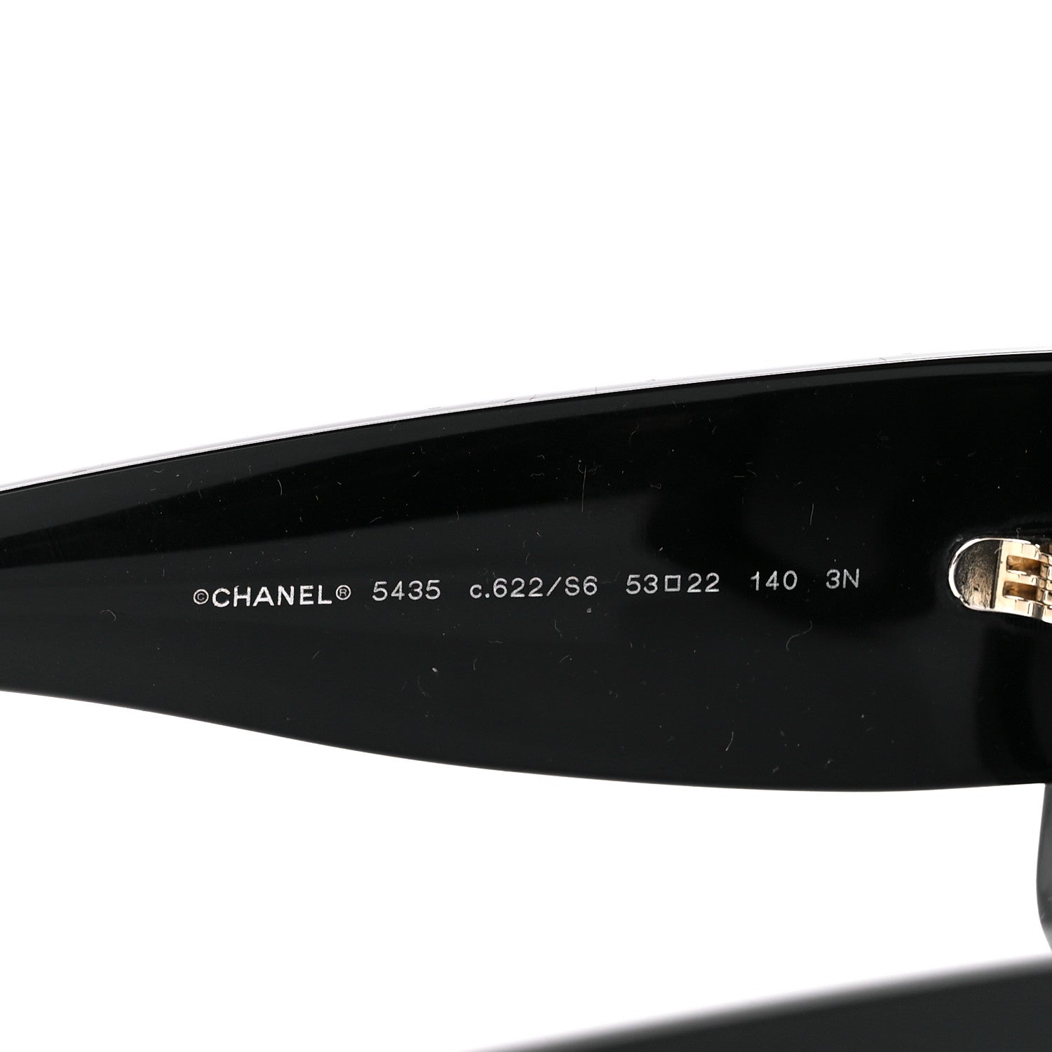 Chanel Acetate Rectangle Sunglasses 5435 Black 5 of 8