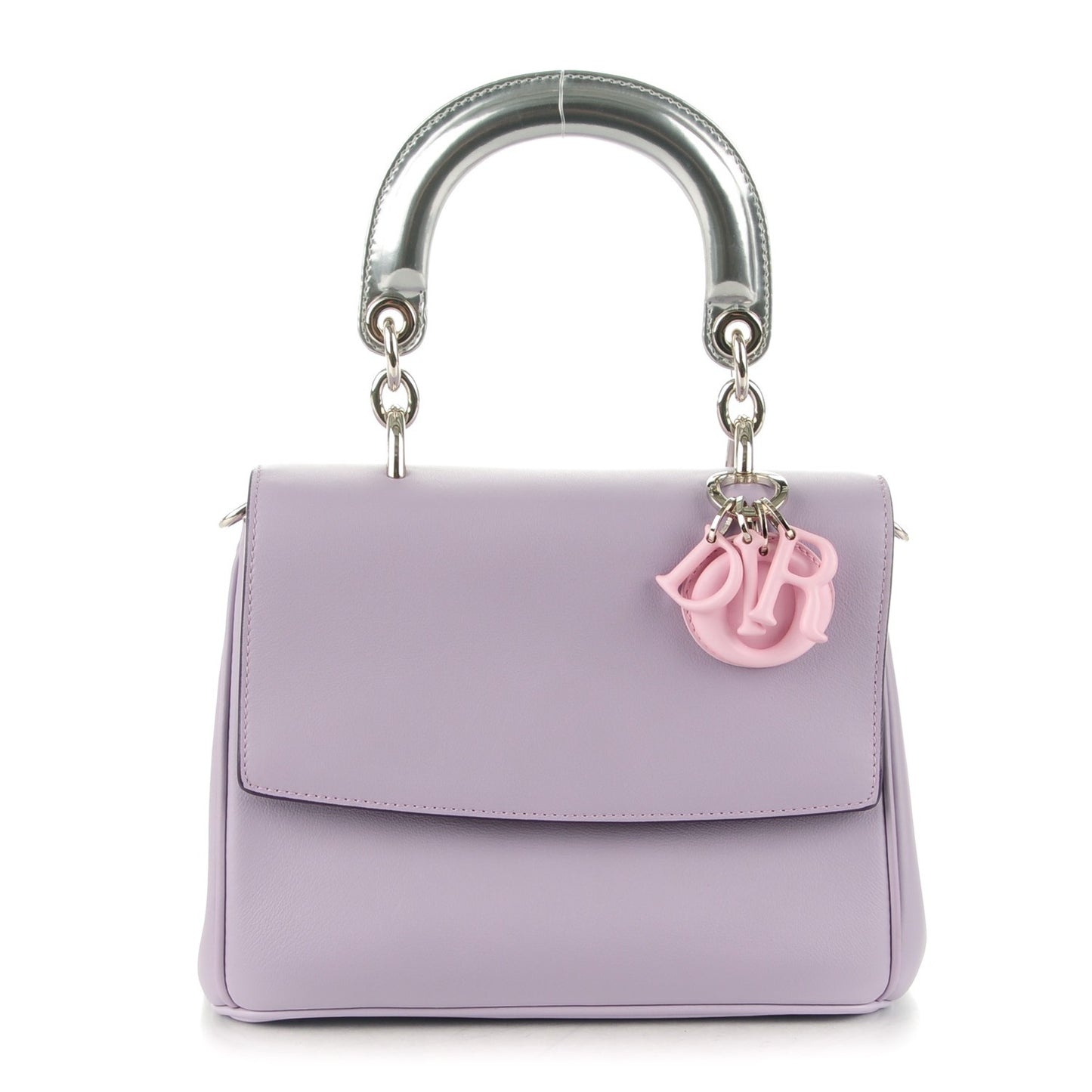 Smooth Calfskin Tri-Color Mini Be Dior Flap Lilac Silver Pale Pink