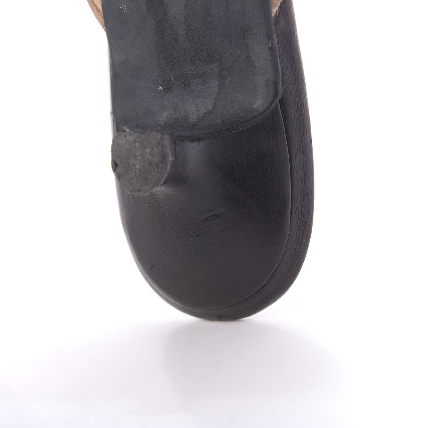 Chanel Lambskin Cap Toe CC Mules 38 Beige Black 10 of 10