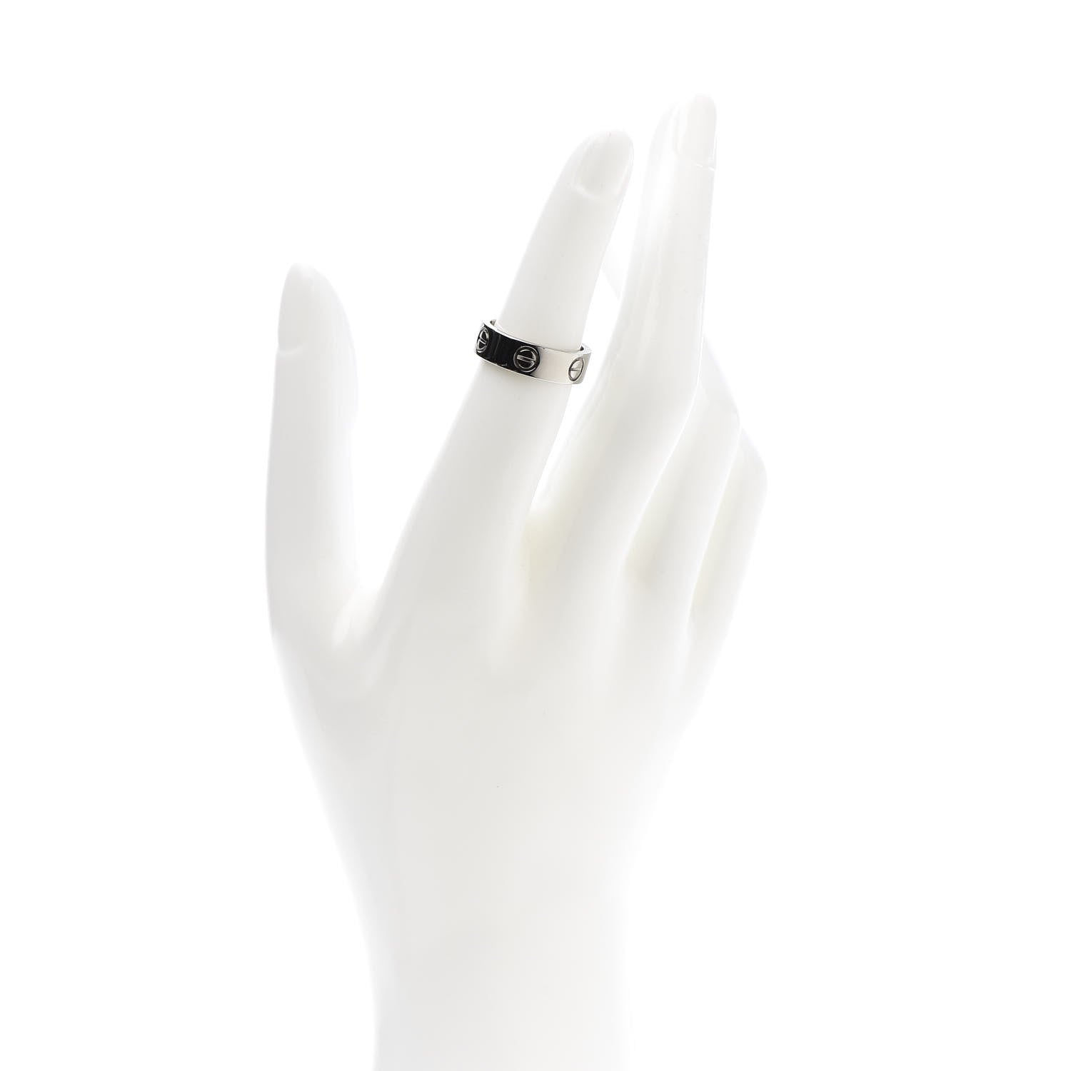 Cartier 18K White Gold 5.5mm LOVE Ring 51 5.75 2 of 5