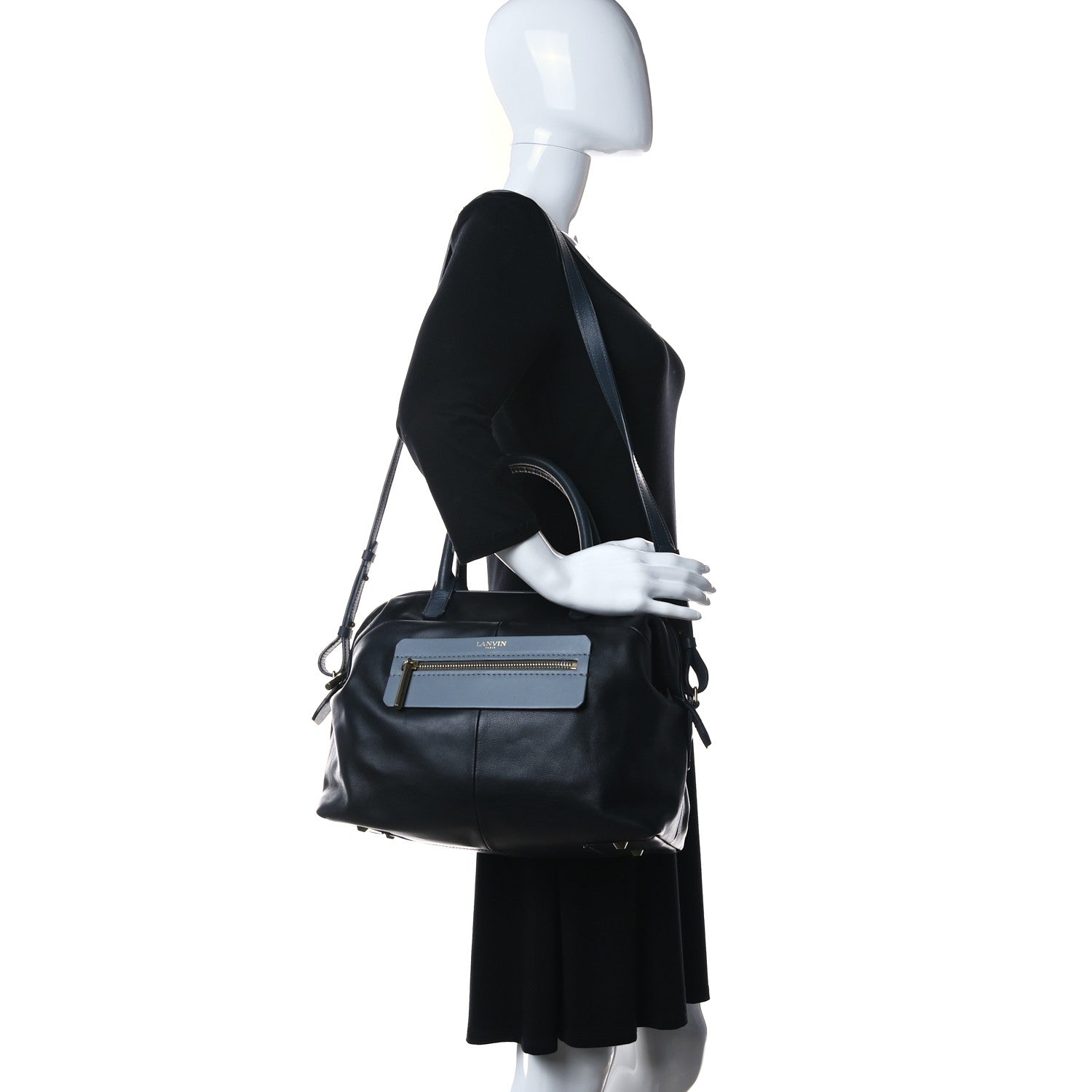 Lanvin Calfskin Padam Bowling Bag Black 2 of 12