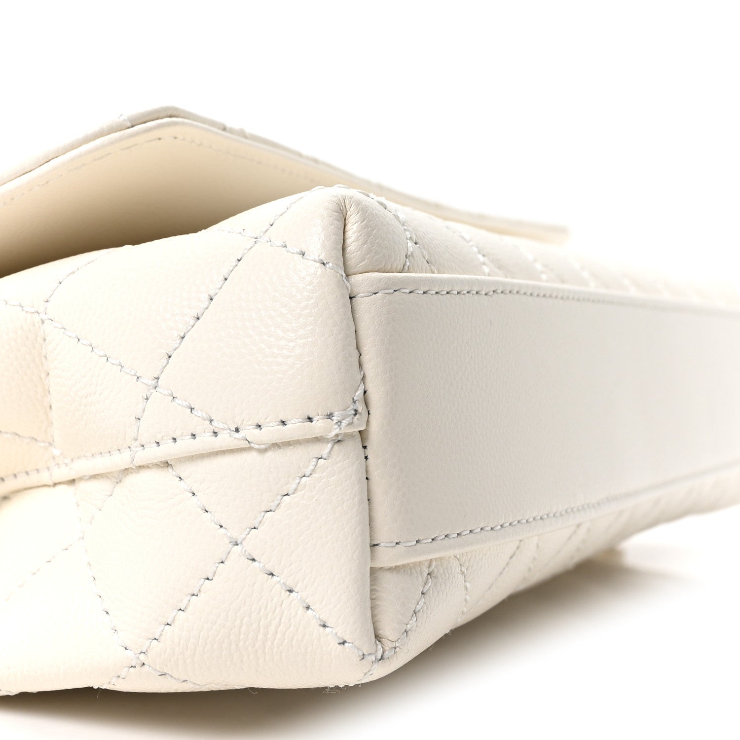 Chanel Caviar Quilted Maxi East West Coco Handle Flap White 8 of 10