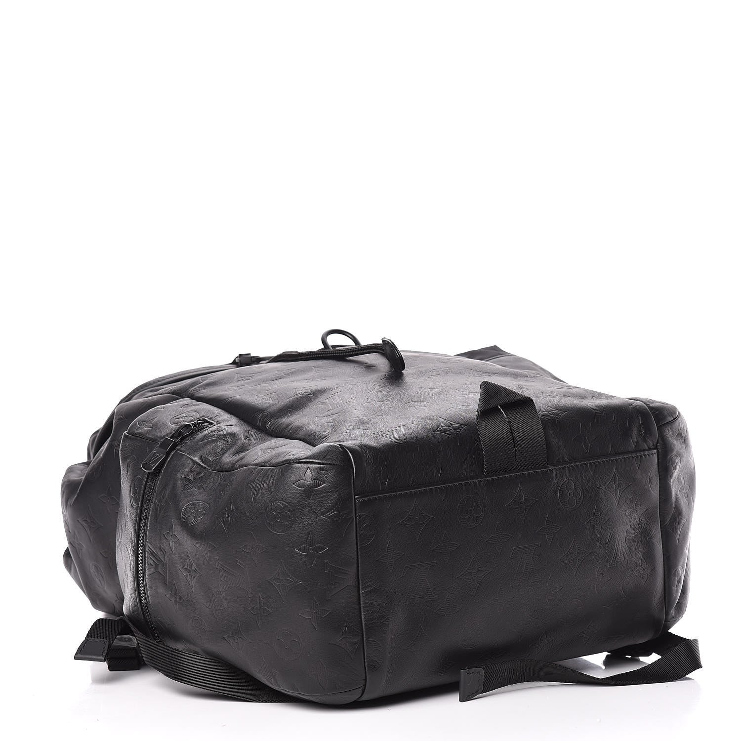 Louis Vuitton Calfskin Monogram Shadow Discovery Backpack Black 4 of 9